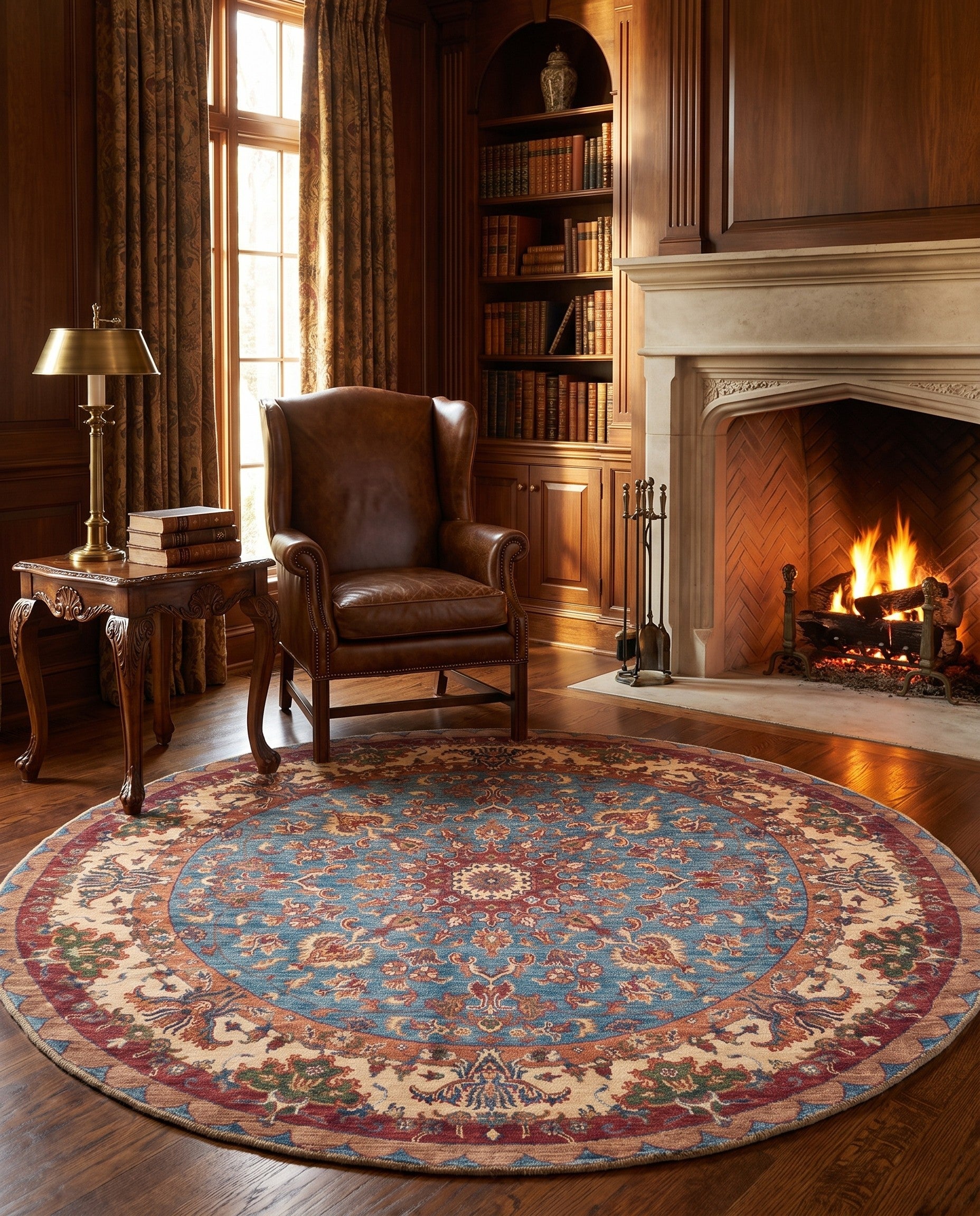 6' 4 x 6' 5 Hand Knotted Kazak Round Rug