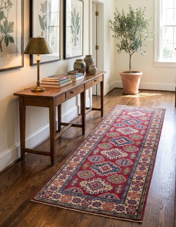 2' 8 x 8' 1 Hand Knotted Kazak Runner Rug