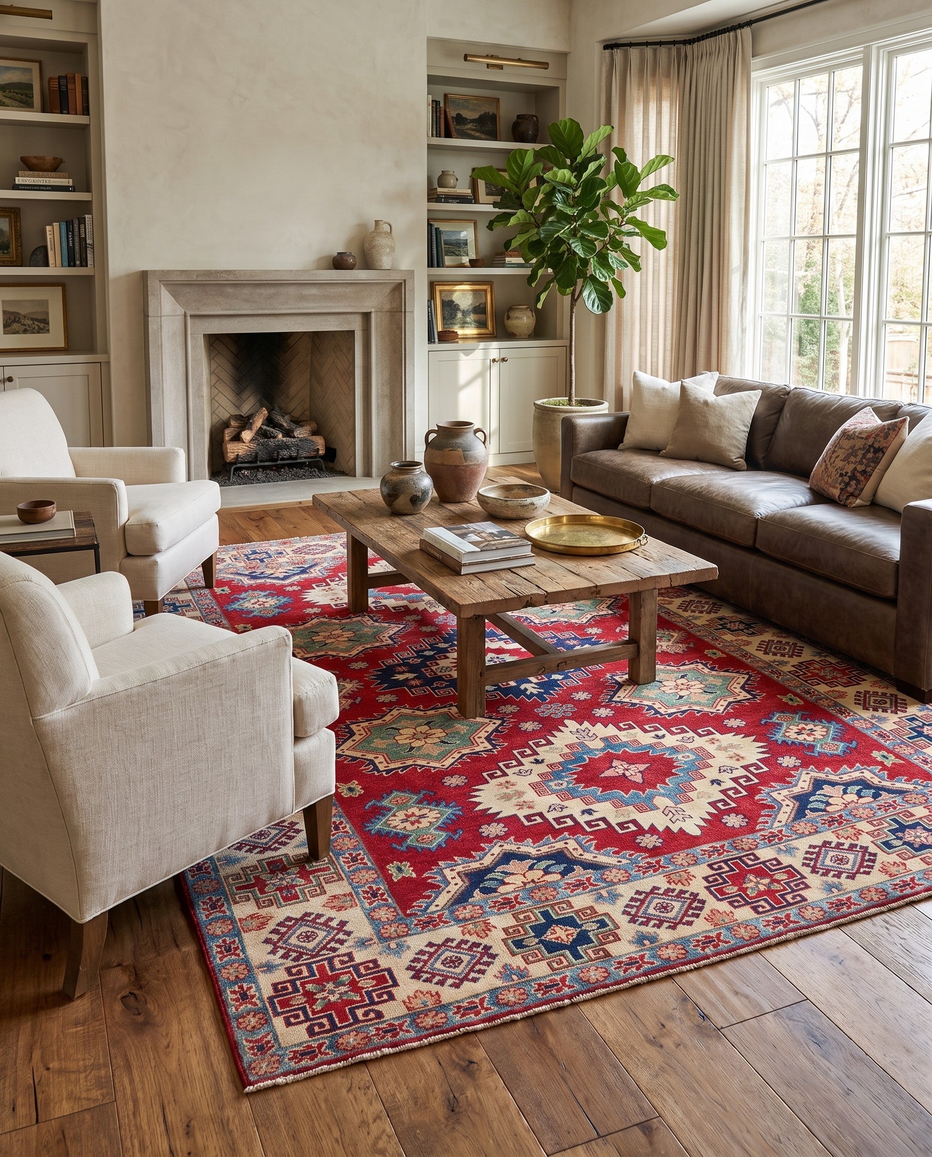 6' 9 x 9' 1 Hand Knotted Kazak Rug