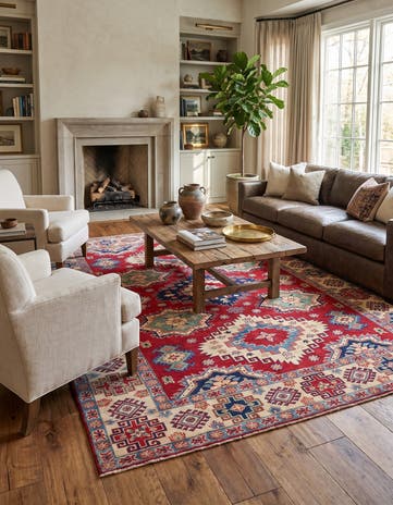 6' 9 x 9' 1 Hand Knotted Kazak Rug