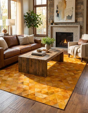 5' 2 x 8' 2 Cowhide Stocks Rug