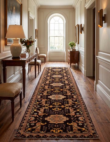 2' 9 x 9' 6 Hand Knotted Ariana Ziegler Runner Rug