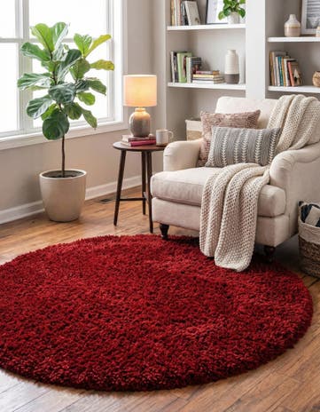 6' x 6' Infinity Shag Round Rug