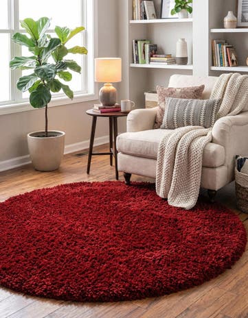 6' x 6' Infinity Shag Round Rug