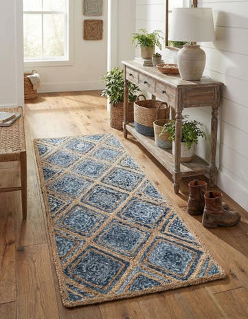 2' 7 x 6' 1 Handmade Braided Jute Runner Rug