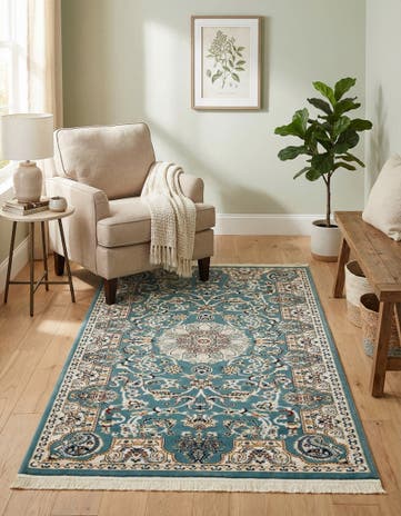 Blue Nain Design Rug