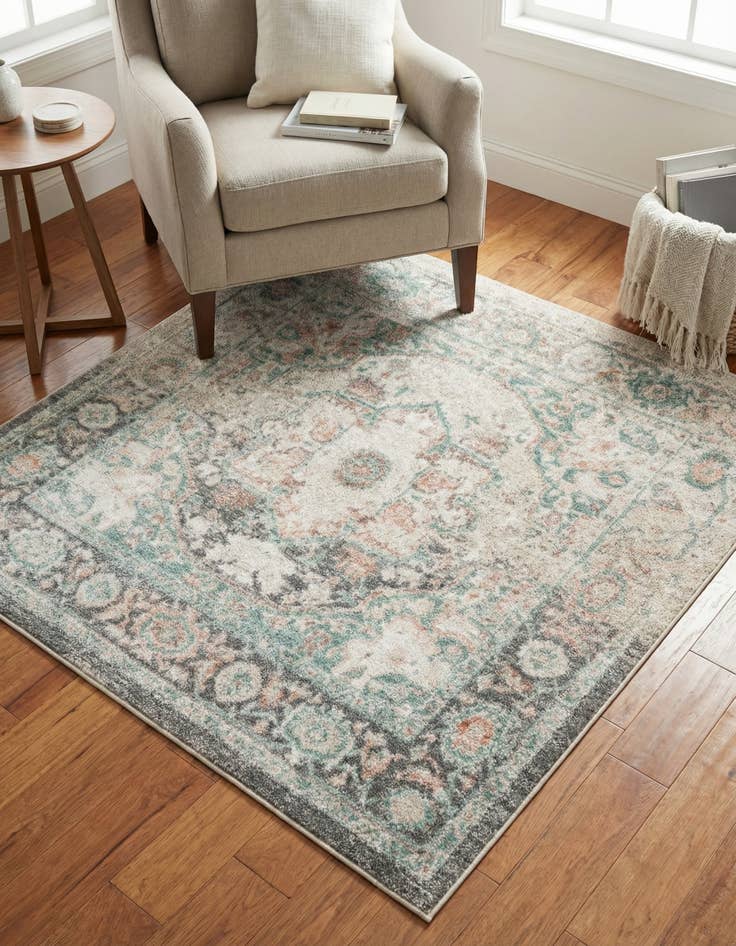 Detail image of 5' x 5' Madeline Vintage Square Rug