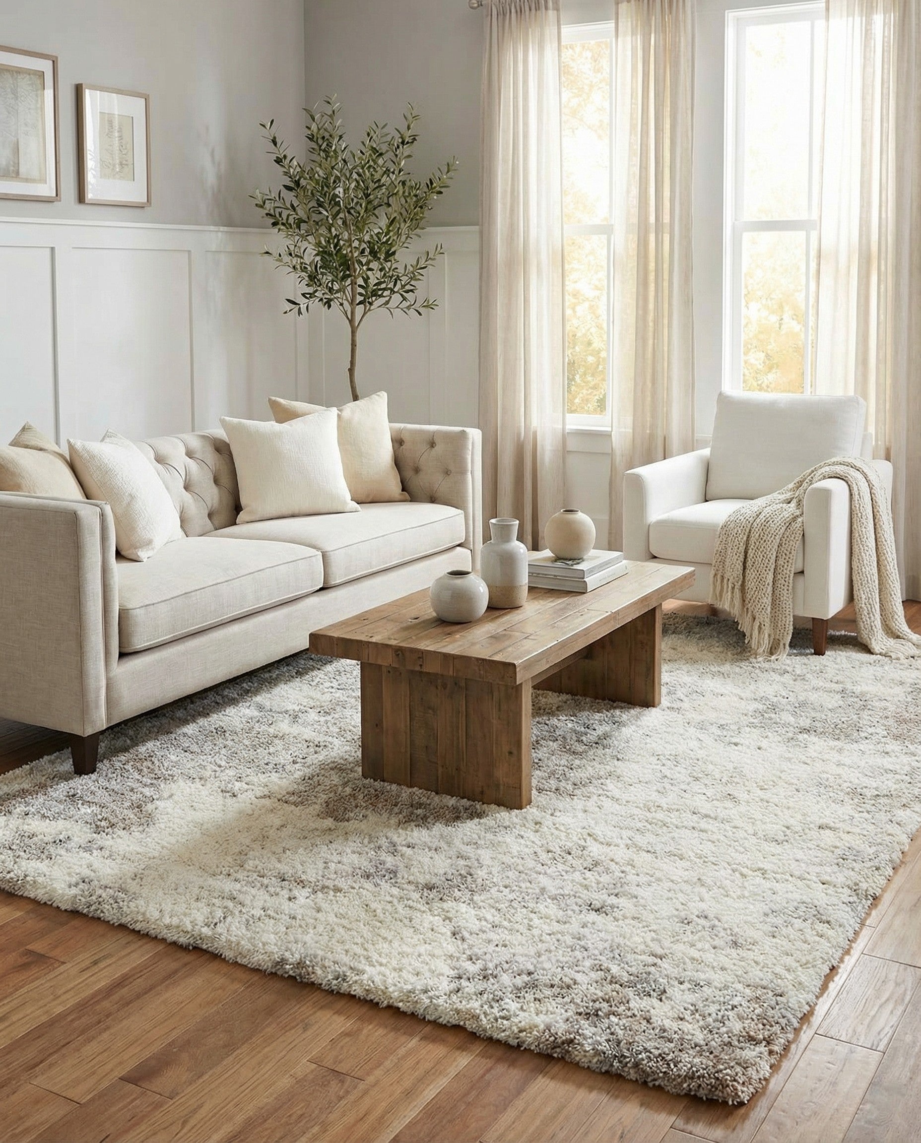 Primary image  7' 10 x 10' Soft Touch Shag Rug