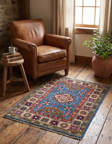 2' 2 x 2' 8 Hand Knotted Kazak Rug