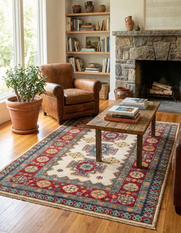 4' 1 x 6' Hand Knotted Kazak Rug