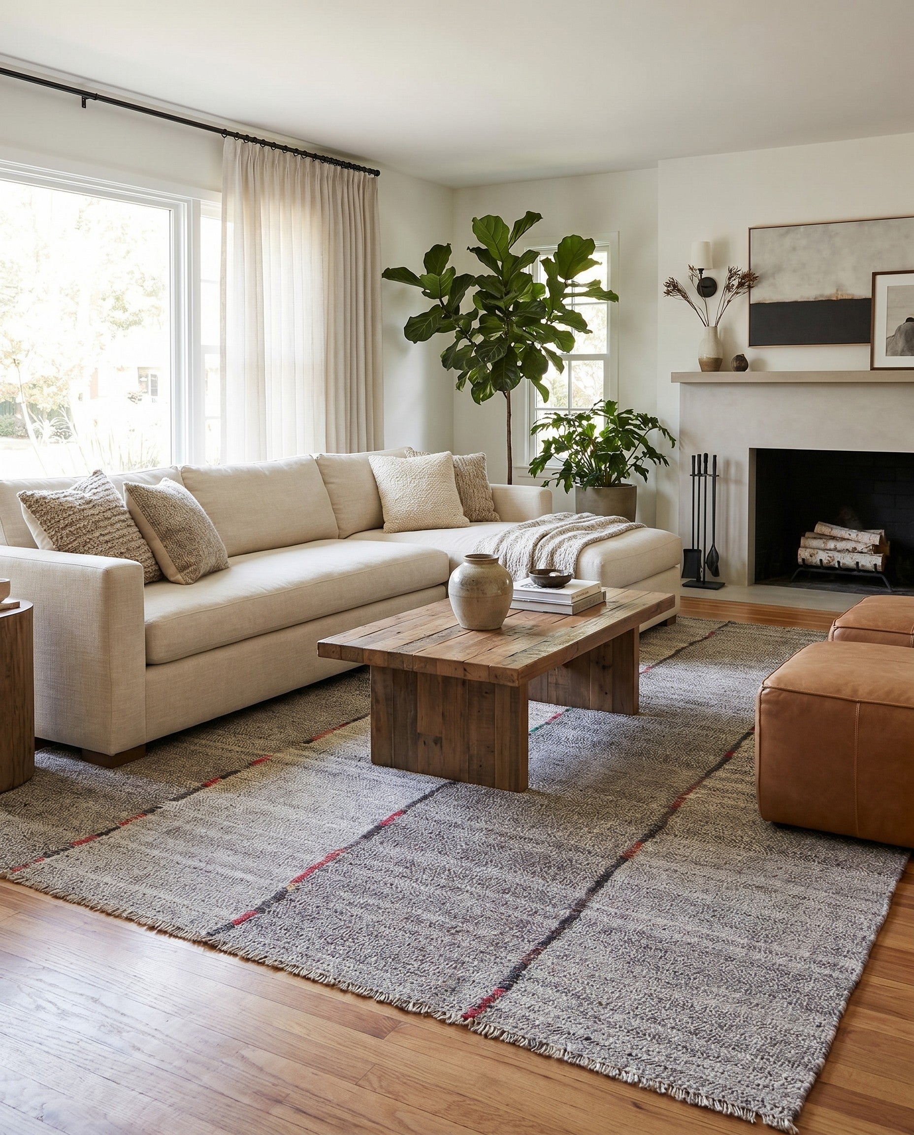 8' 6 x 9' 9 Hand Woven Kilim Modern Wool Rug