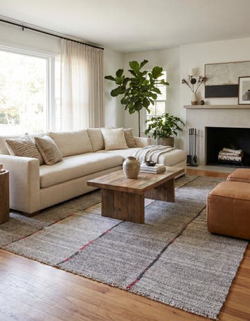 8' 6 x 9' 9 Hand Woven Kilim Modern Wool Rug