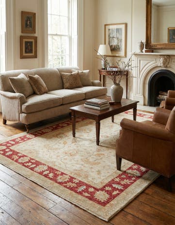 5' 9 x 7' 8 Hand Knotted Peshawar Ziegler Rug