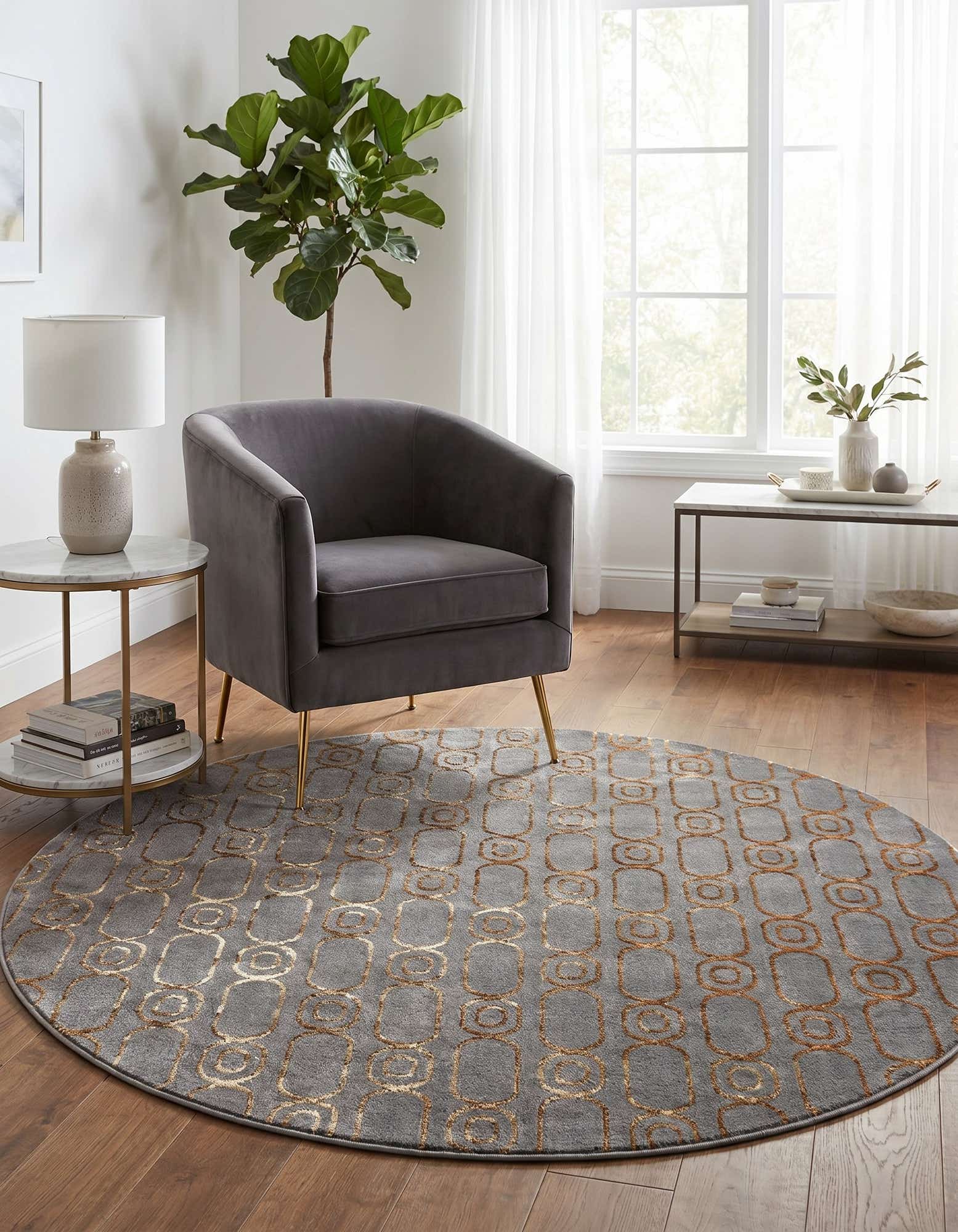 6' x 6' Vogue Geo Round Rug