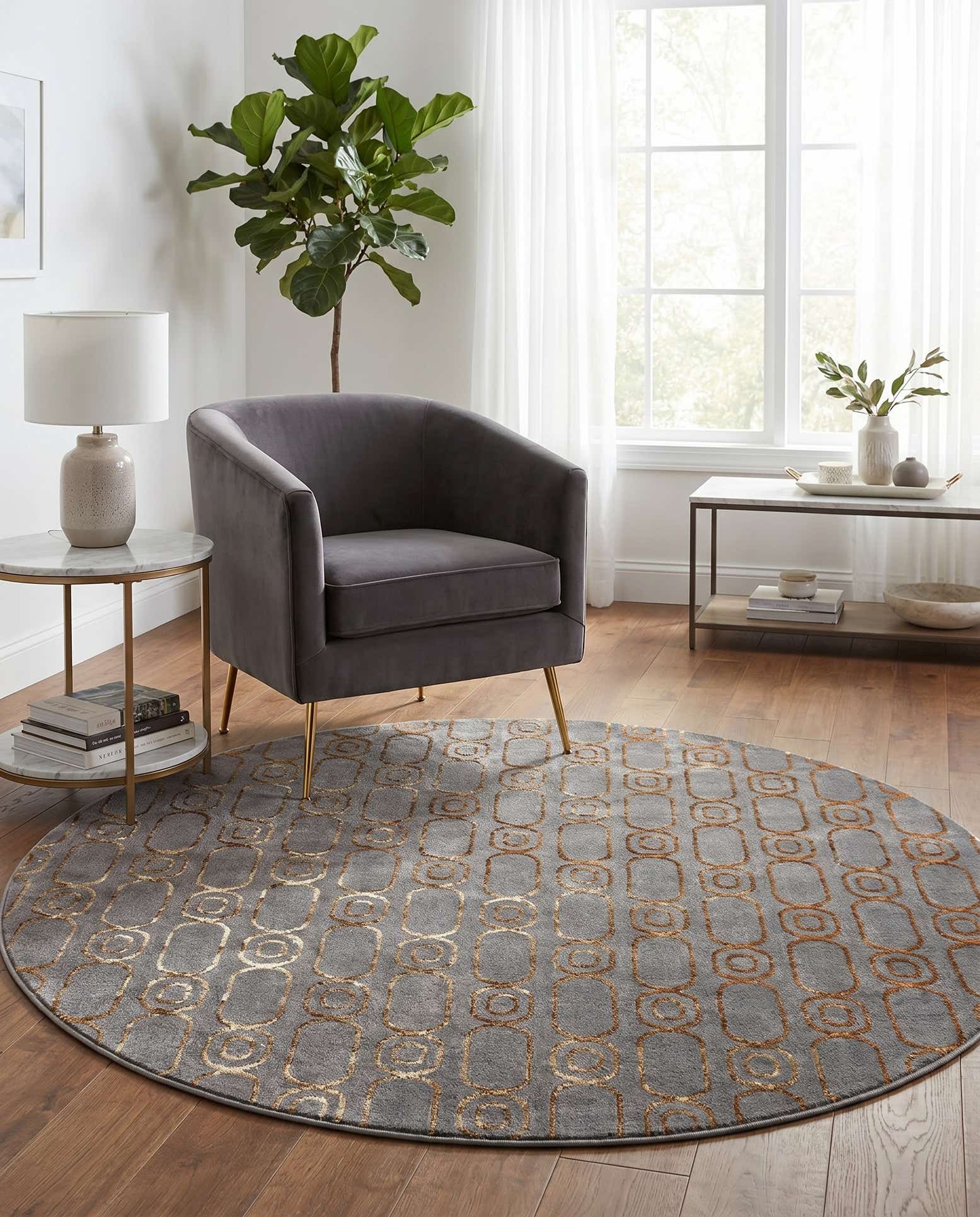 6' x 6' Vogue Geo Round Rug