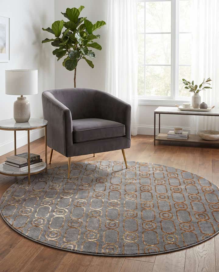 6' x 6' Vogue Geo Round Rug