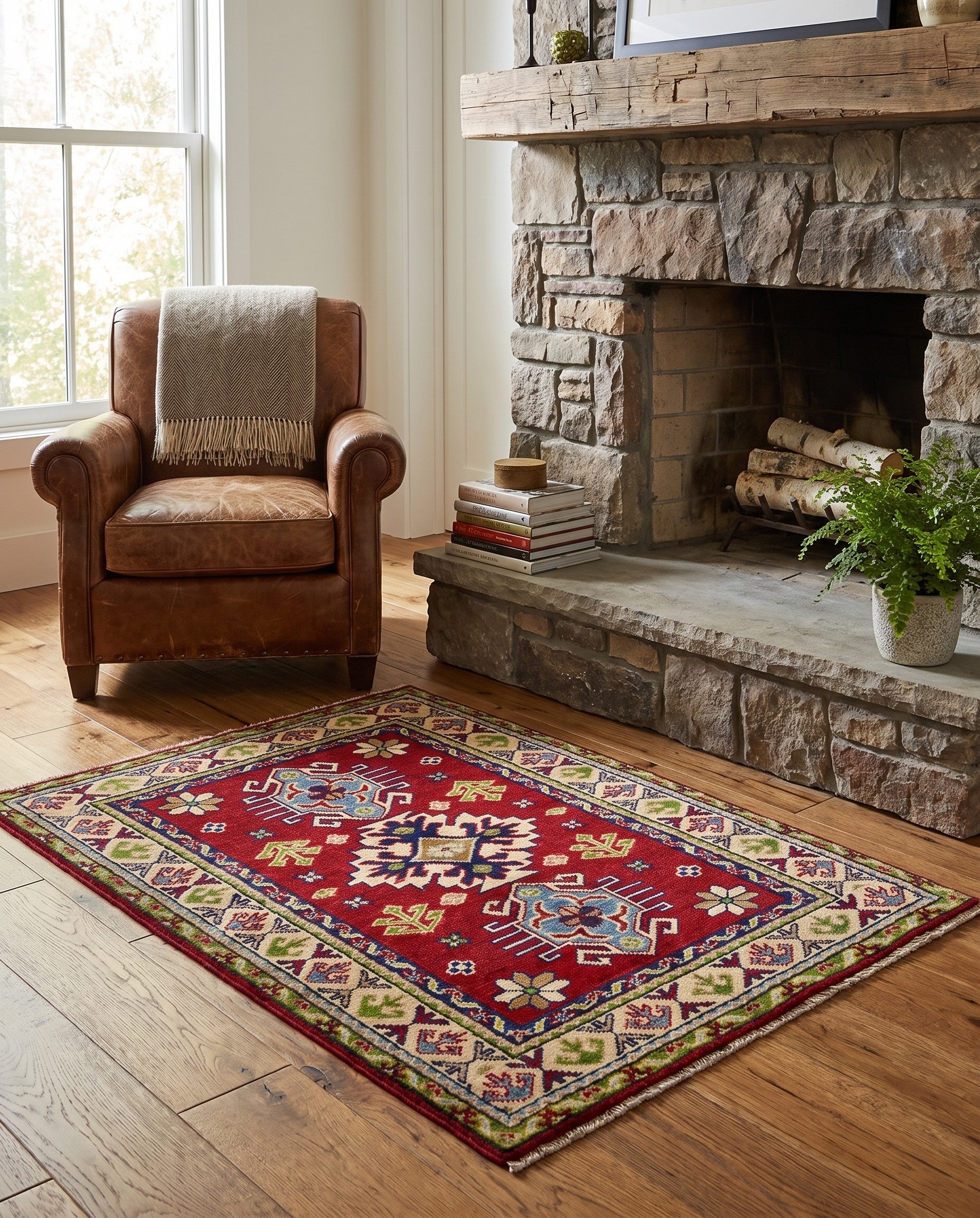 2' 9 x 3' 11 Hand Knotted Kazak Rug