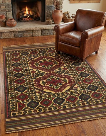 4' x 6' 2 Hand Knotted Sumak Wool Rug