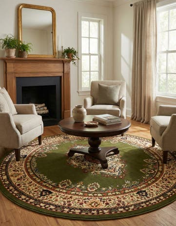Green Amaya Round Rug