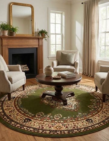 Green Amaya Round Rug