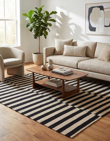 4' 1 x 5' 10 Hand Woven Kilim Modern Wool Rug