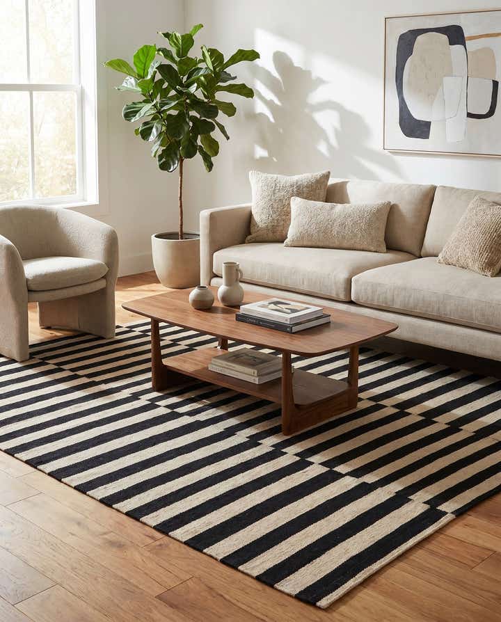4' 1 x 5' 10 Hand Woven Kilim Modern Wool Rug