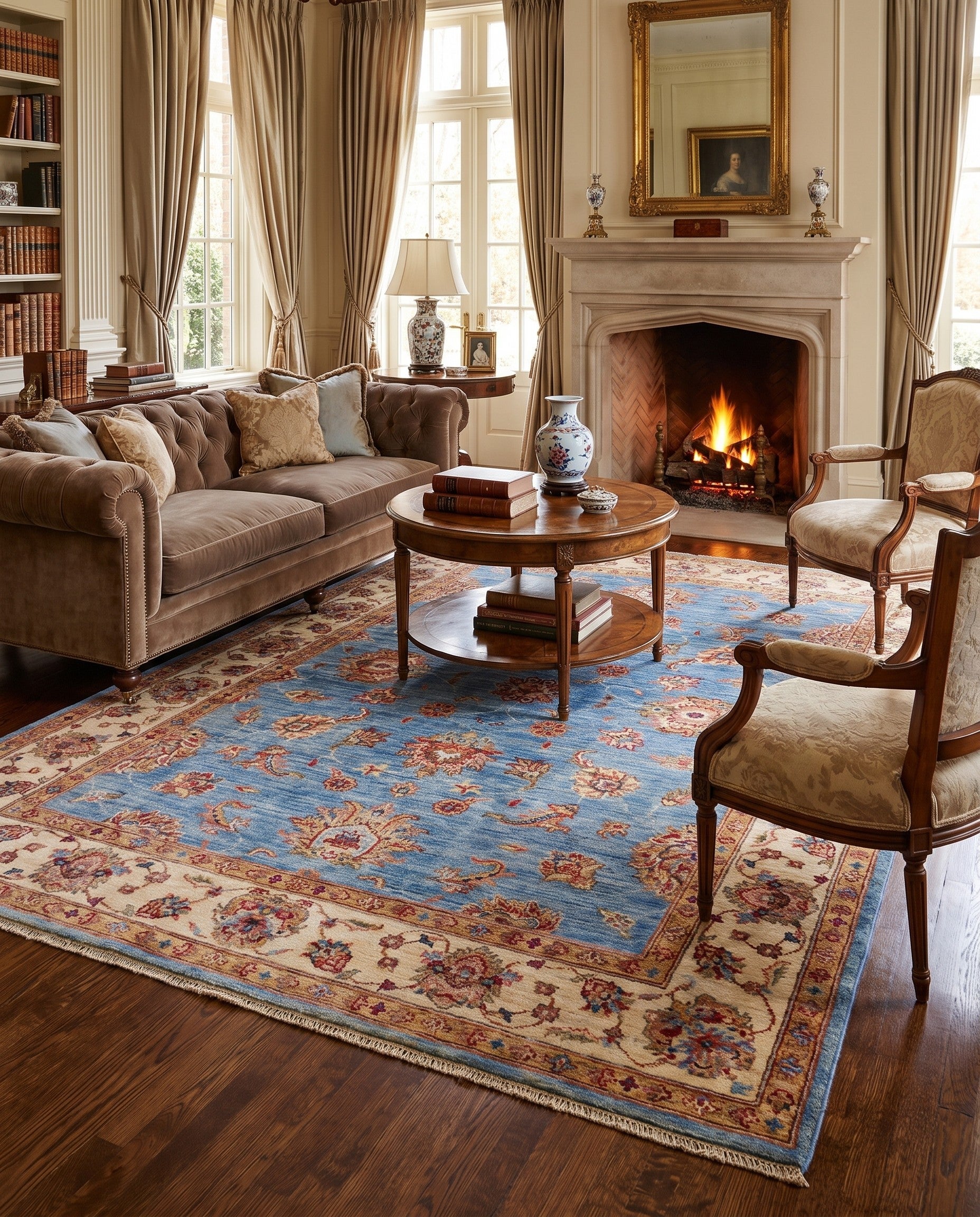 5' 1 x 6' 10 Hand Knotted Ziegler Rug