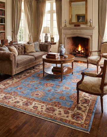 5' 1 x 6' 10 Hand Knotted Ziegler Rug