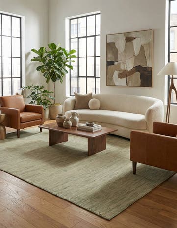 7' x 9' 5 Hand Woven Kilim Modern Wool Rug