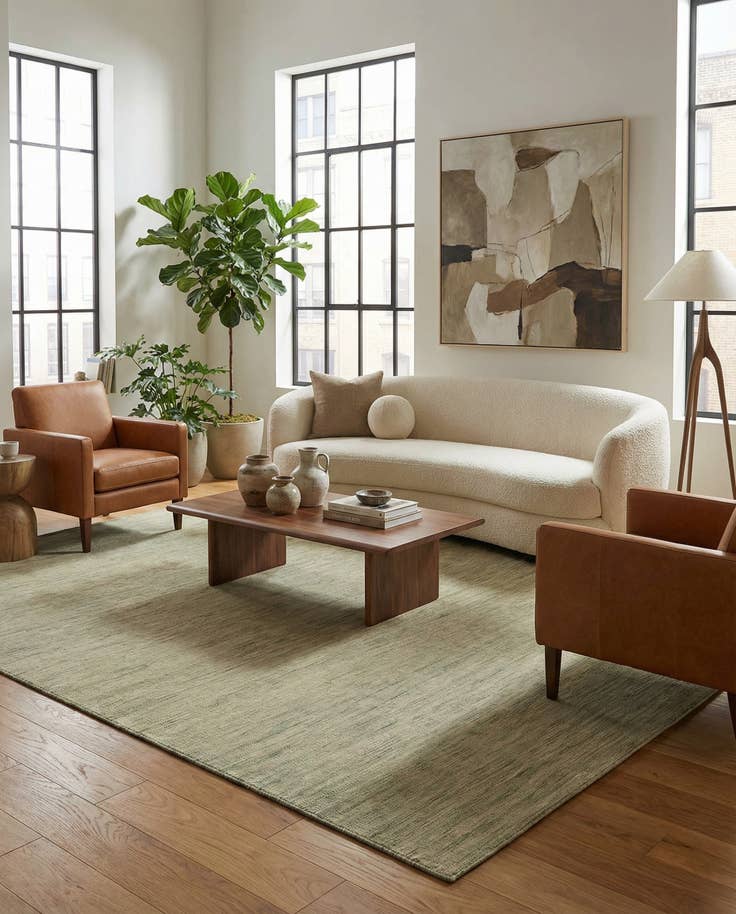 Detail image of 7' x 9' 5 Hand Woven Kilim Modern Wool Rug