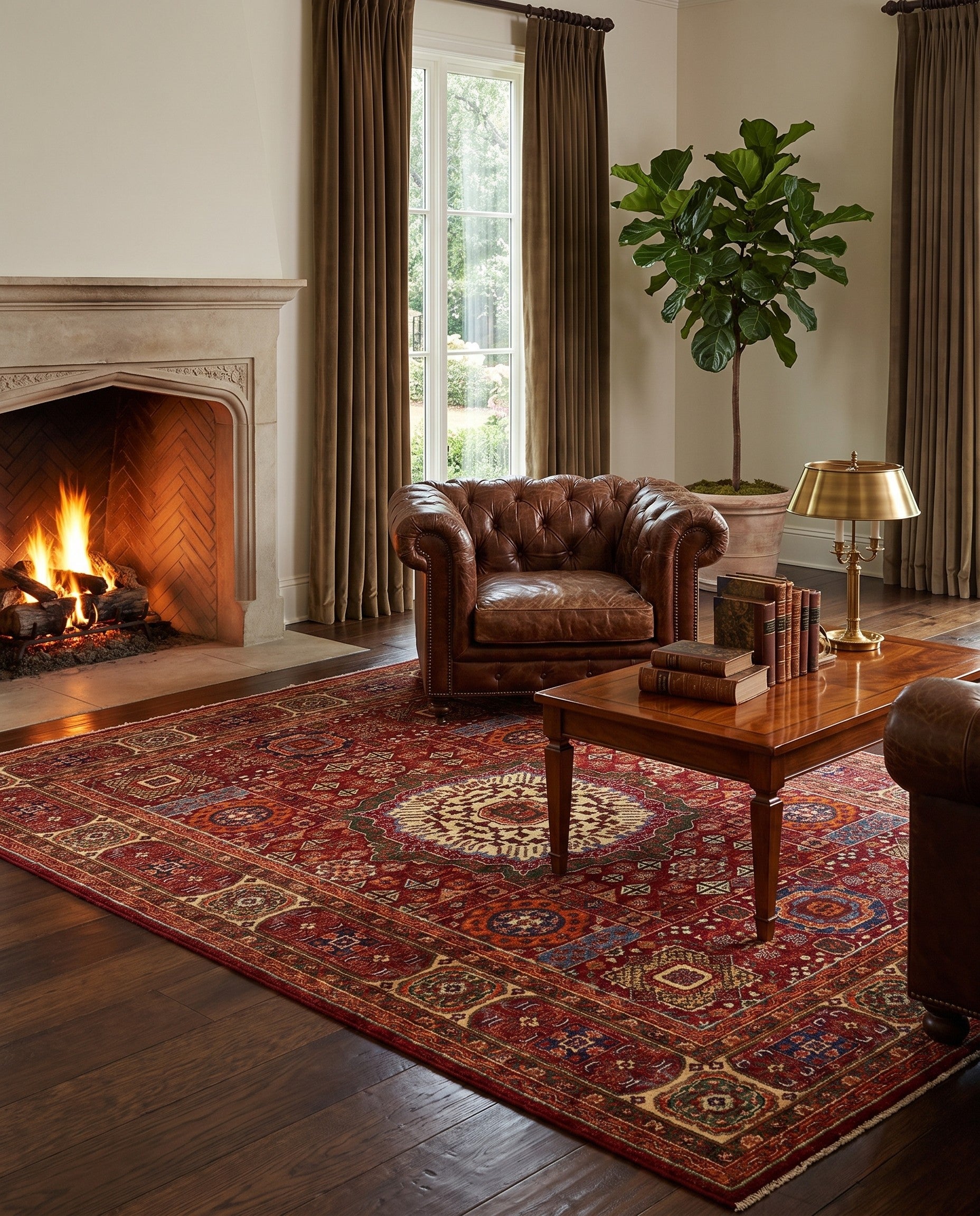 5' 10 x 8' 2 Hand Knotted Mamluk Ziegler Rug