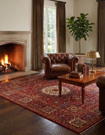 5' 10 x 8' 2 Hand Knotted Mamluk Ziegler Rug