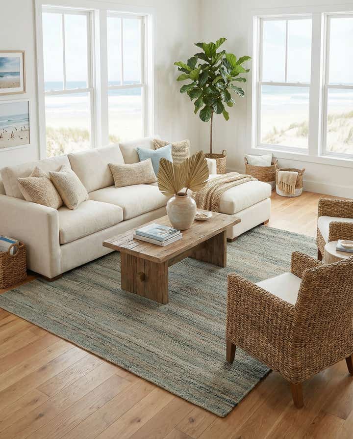 7' 10 x 10' Hand Woven Palm Beach Jute Rug
