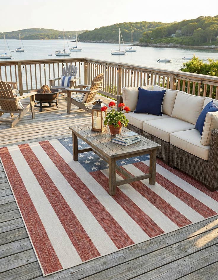 Detail image of 7' 10 x 10' Washable Jill Zarin Indoor / Outdoor Rug