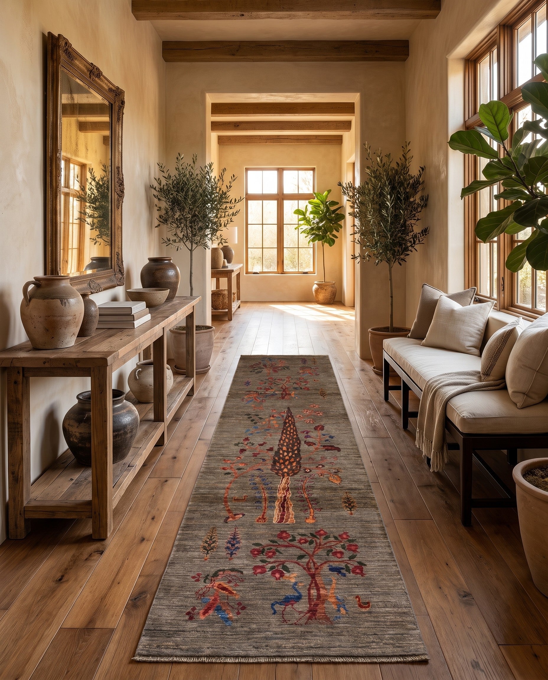 2' 9 x 10' Hand Knotted Ariana Ziegler Runner Rug