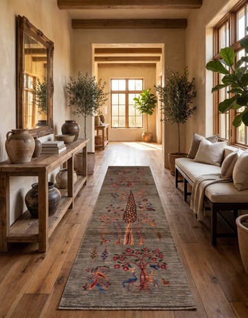 2' 9 x 10' Hand Knotted Ariana Ziegler Runner Rug
