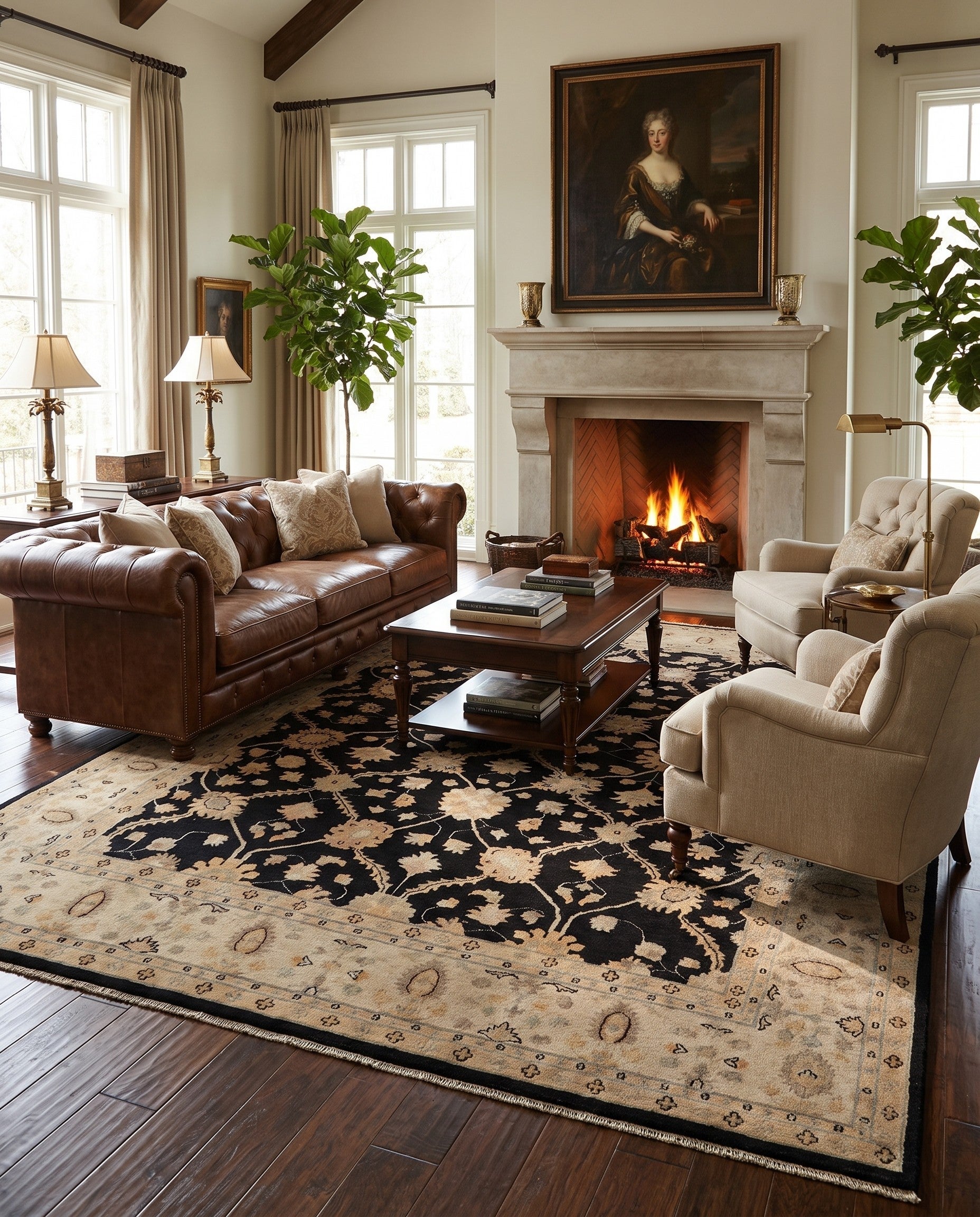 8' 1 x 9' 11 Hand Knotted Ziegler Rug