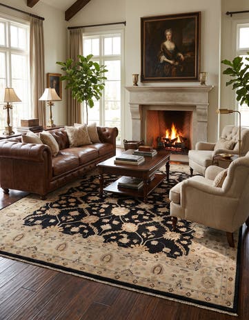 8' 1 x 9' 11 Hand Knotted Ziegler Rug