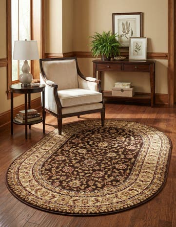 Brown Aditi Oval Rug