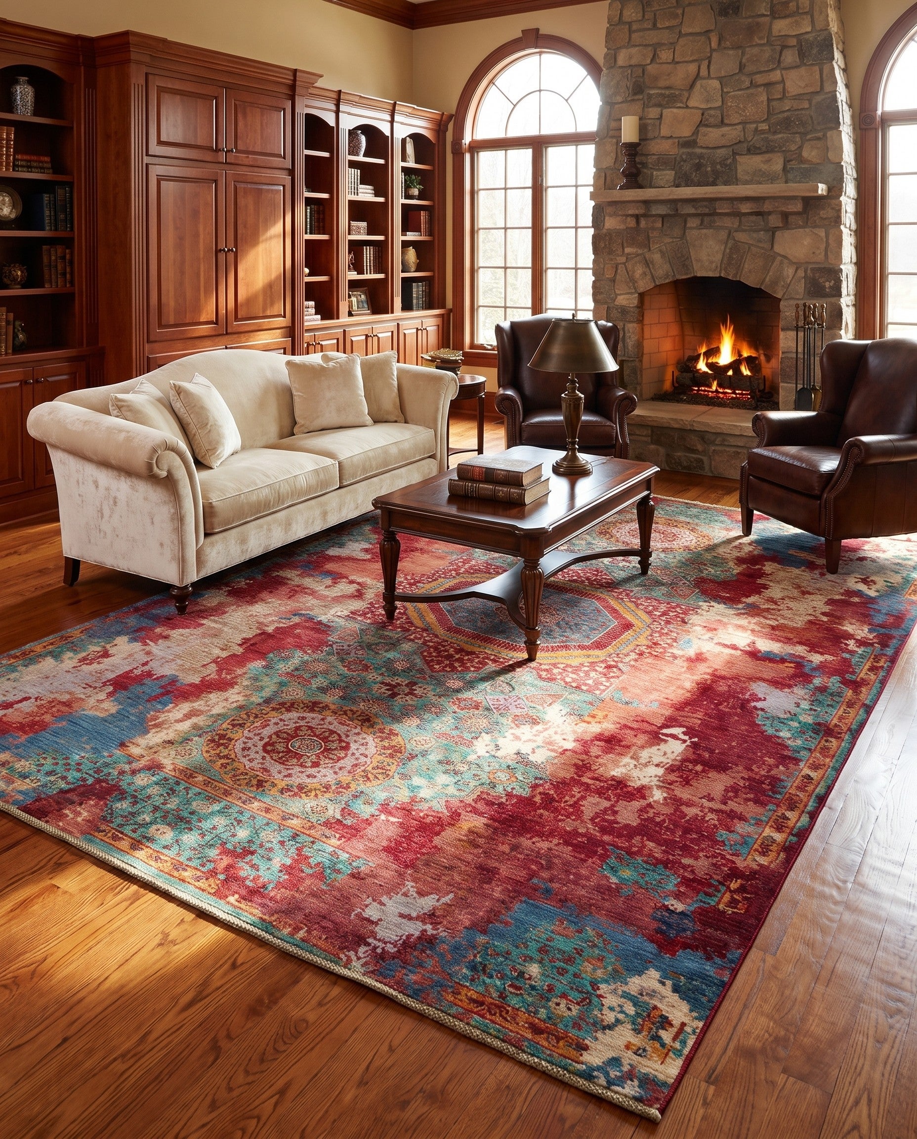 6' 11 x 10' 2 Hand Knotted Mamluk Ziegler Rug