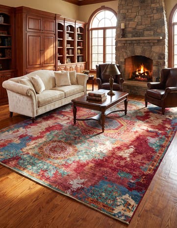 6' 11 x 10' 2 Hand Knotted Mamluk Ziegler Rug