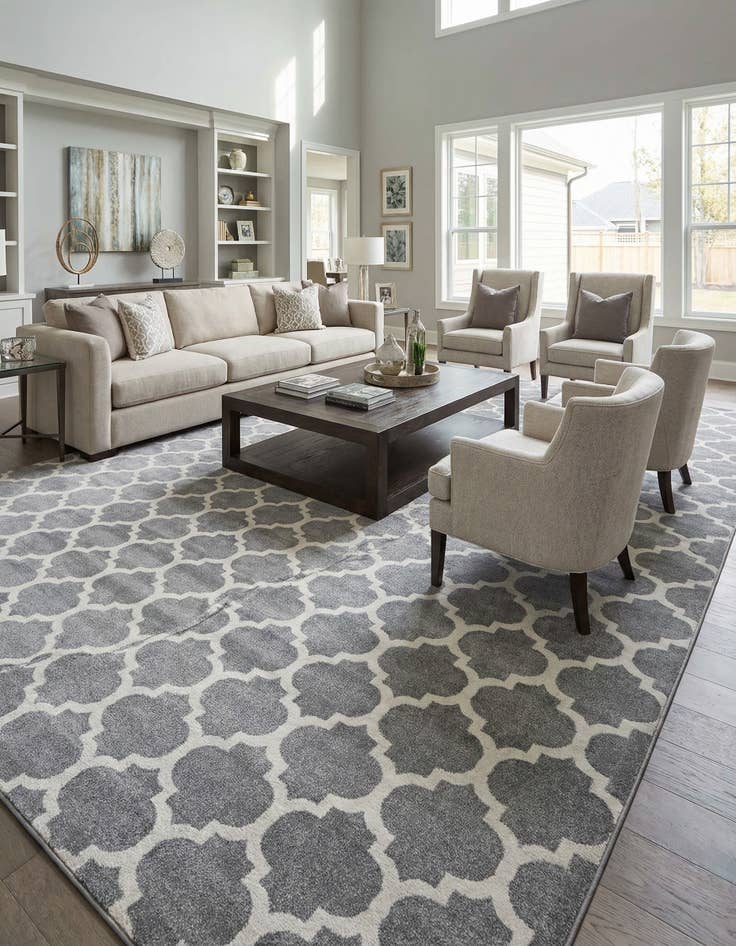 Detail image of 10' 8 x 16' 5 Lattice Rug