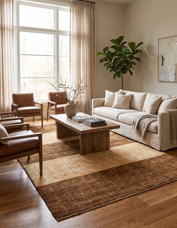 4' 10 x 6' 8 Hand Knotted Modern Ziegler Oriental Rug