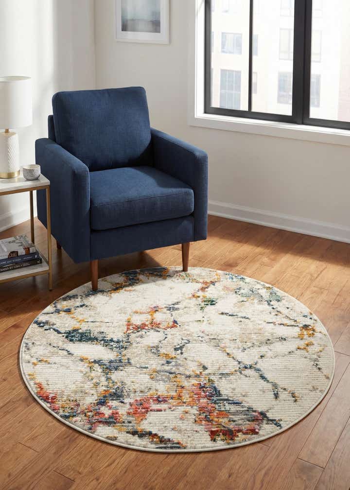 4' x 4' Gemstone Round Rug
