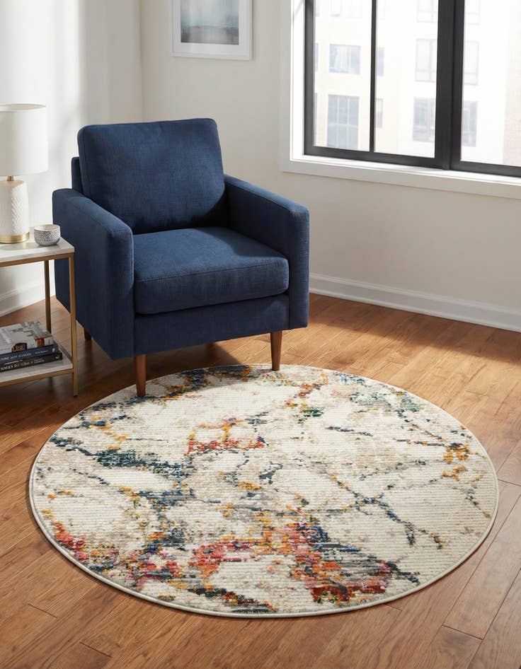 Detail image of 4' x 4' Gemstone Round Rug