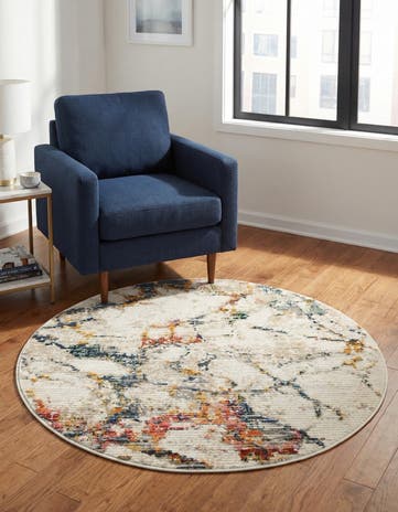 4' x 4' Gemstone Round Rug