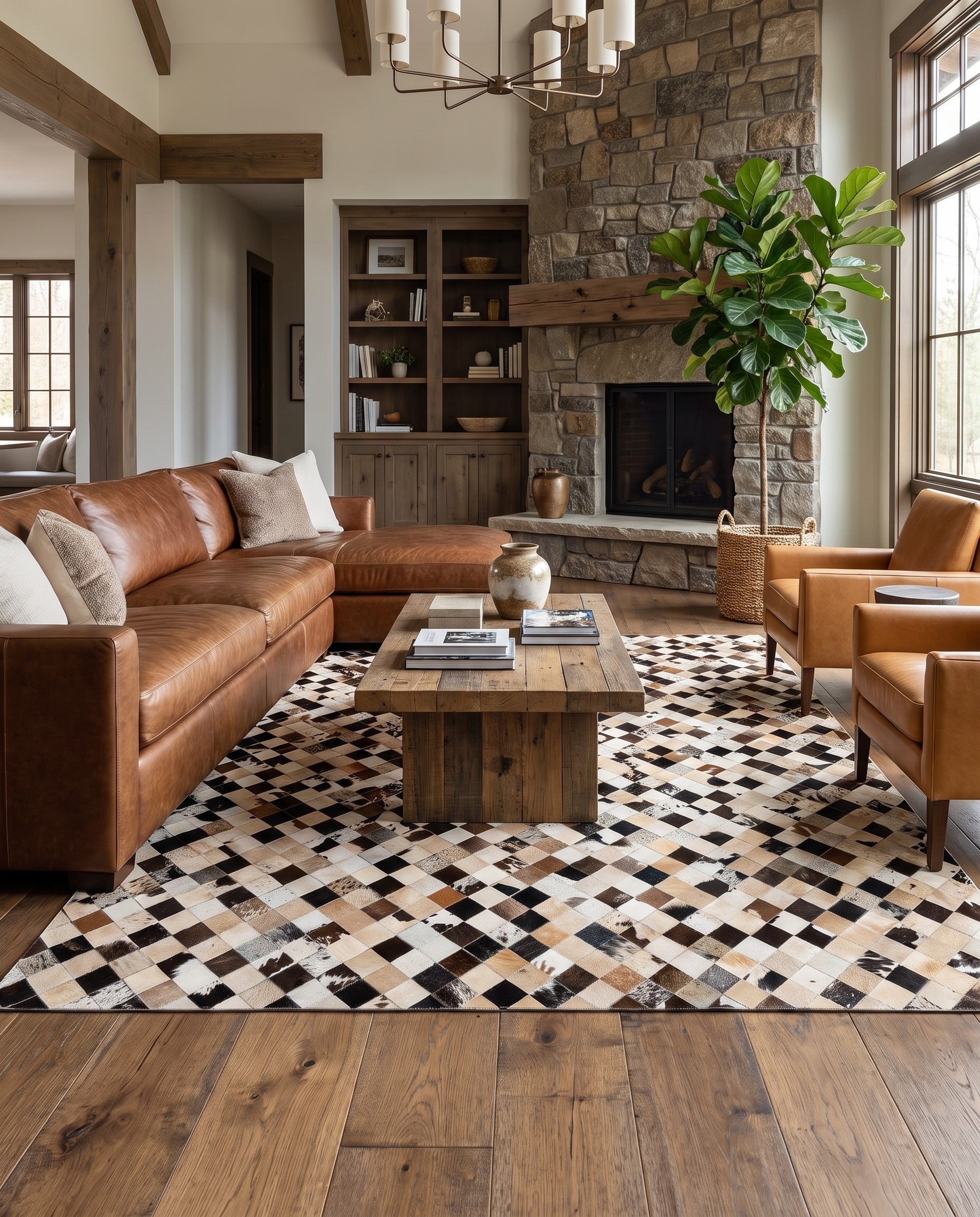 8' 1 x 9' 11 Cowhide - Patchwork Rug