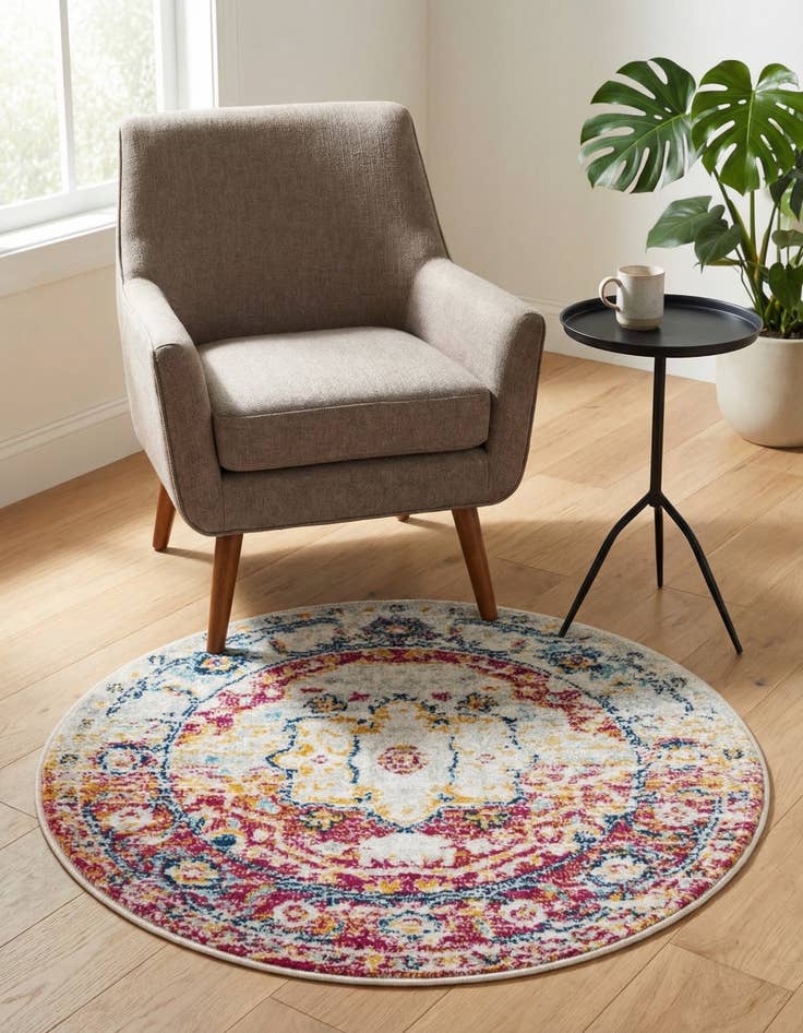 Detail image of 3' x 3' Madeline Vintage Round Rug