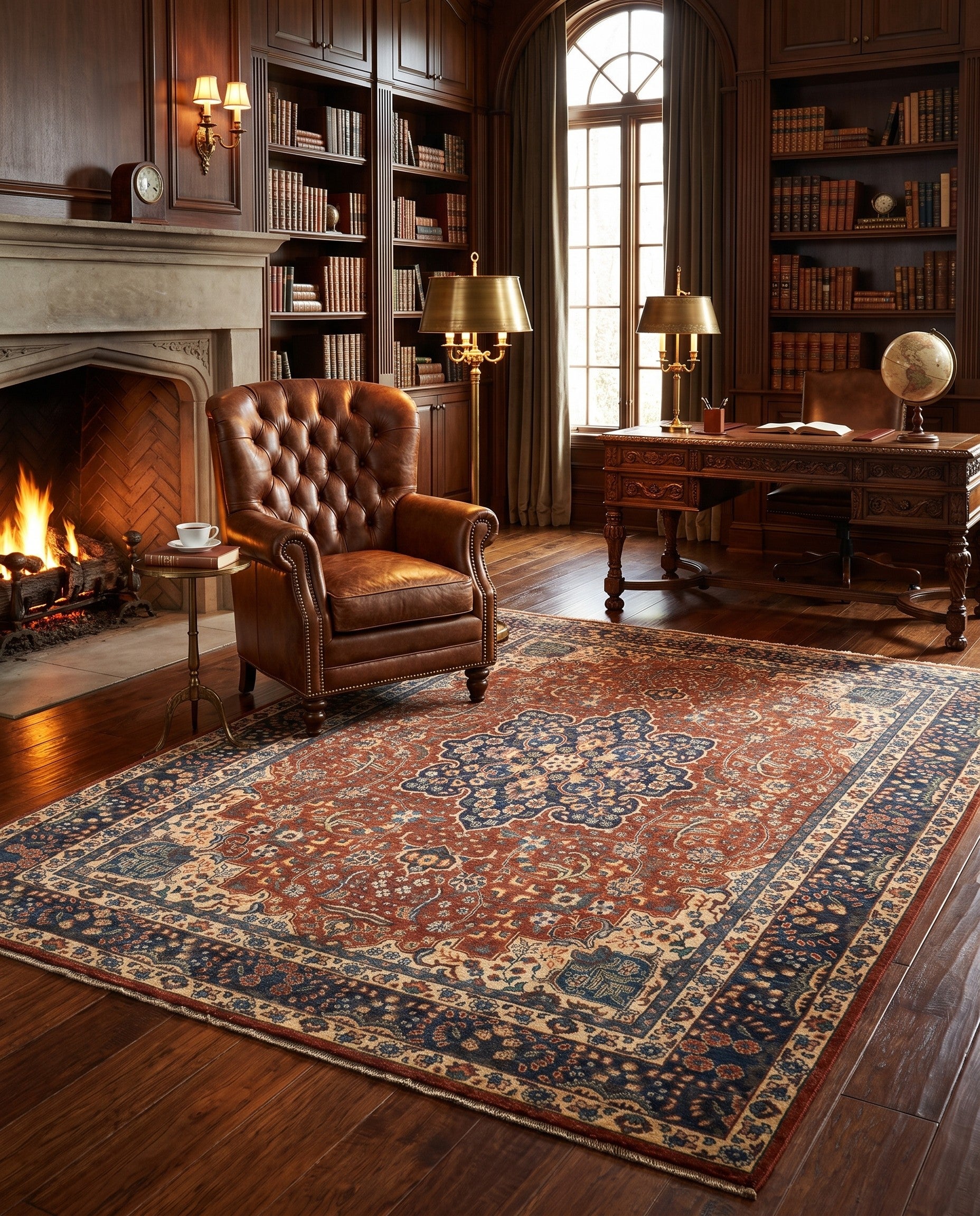6' 10 x 9' 9 Hand Knotted Heriz Rug