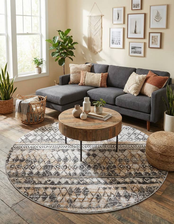 Detail image of 6' x 6' Leipzig Round Rug